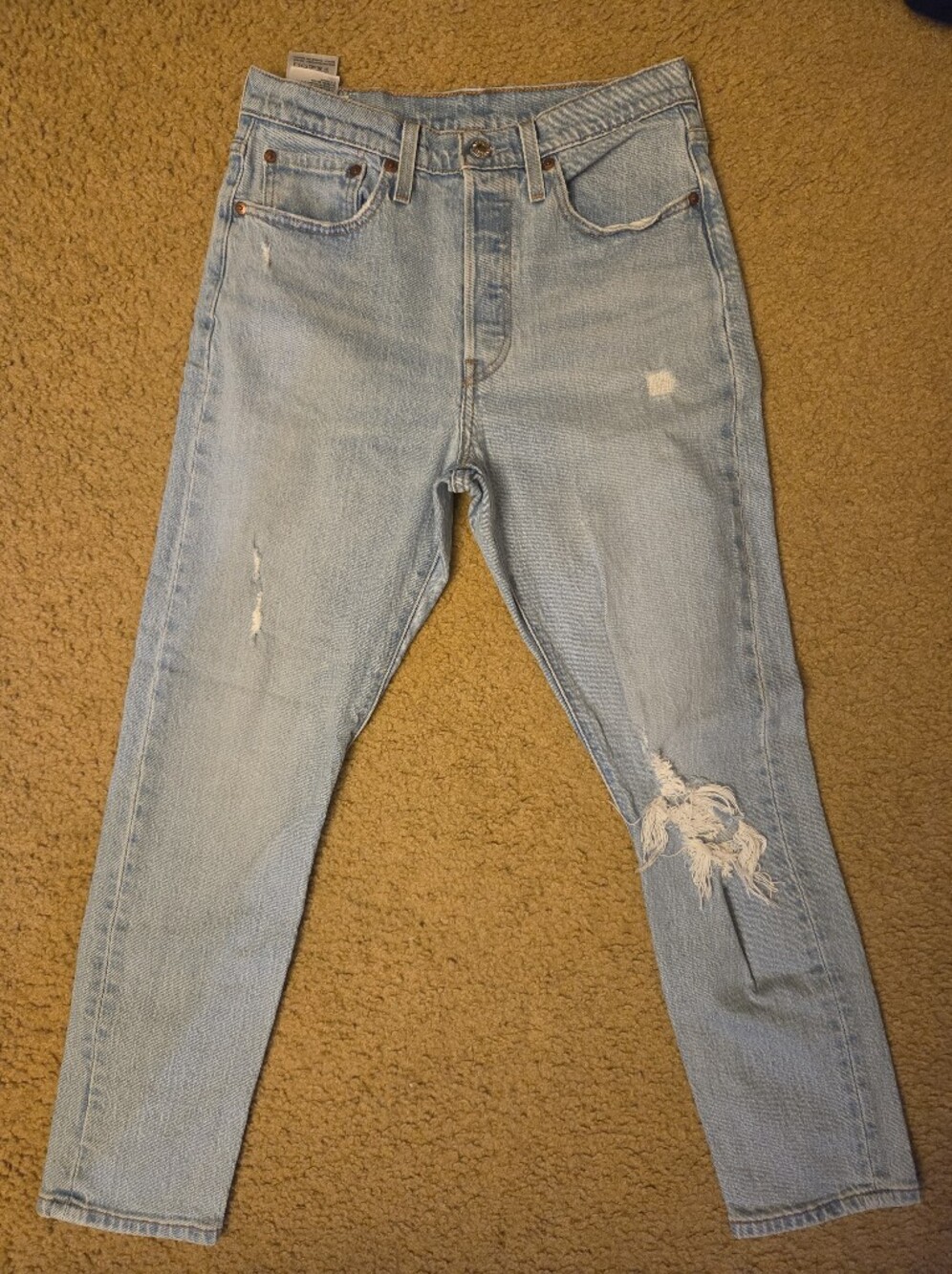 Womens Levi's Light Blue Distressed Jeans